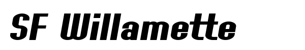 SF Willamette font preview